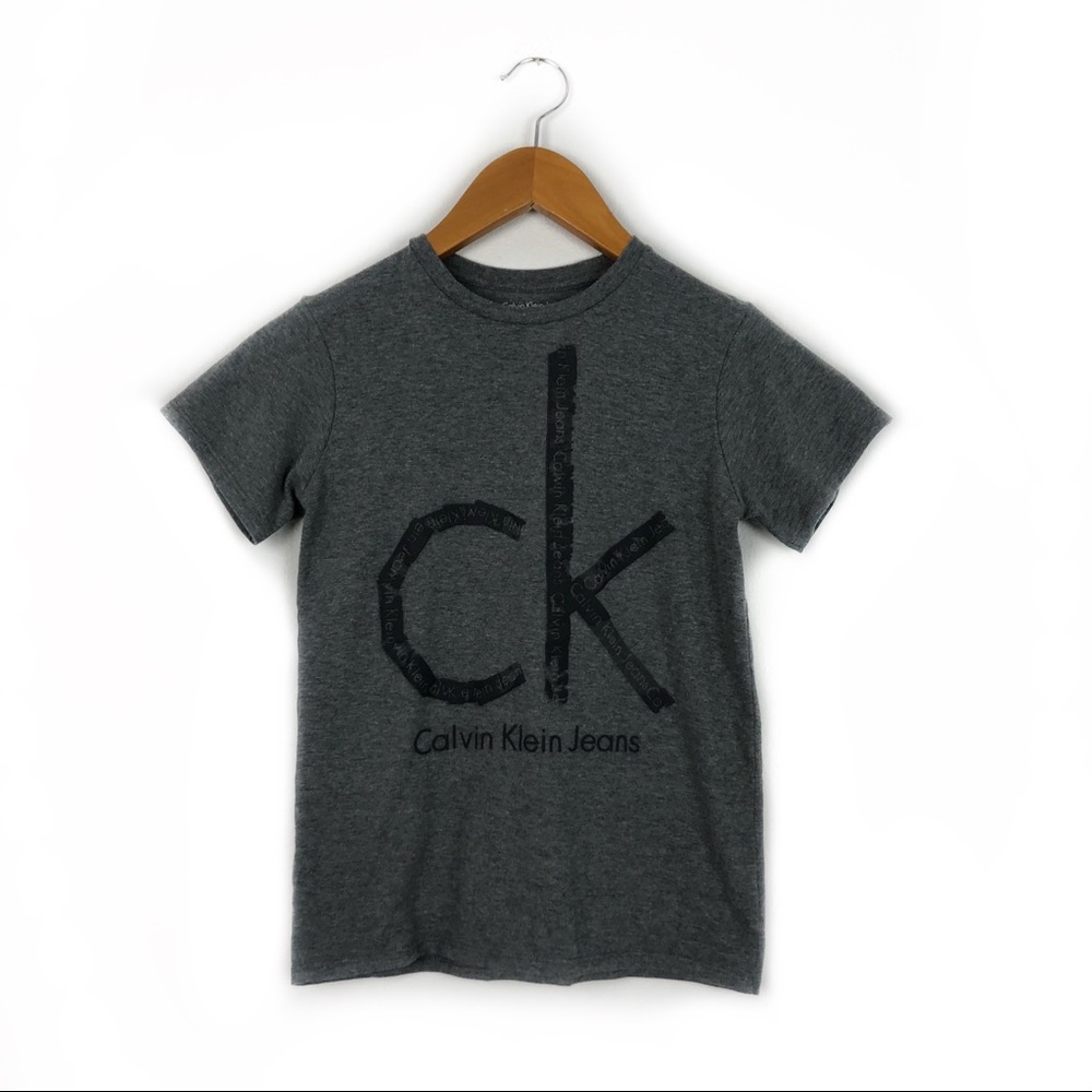 Calvin Klein Boys Gray T Shirt Small